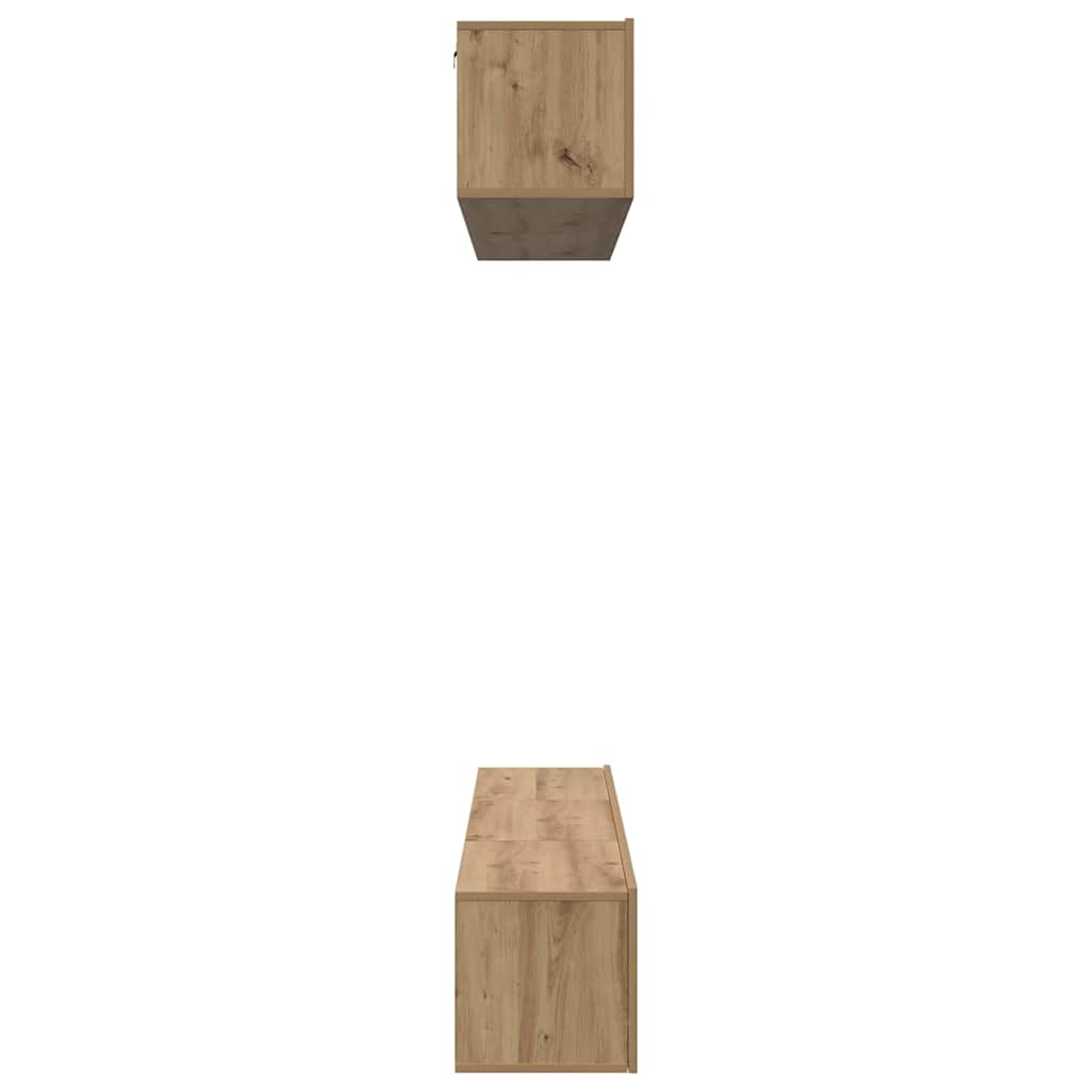 Ensemble meuble TV 5 pc Chêne artisanal Bois d'ingénierie