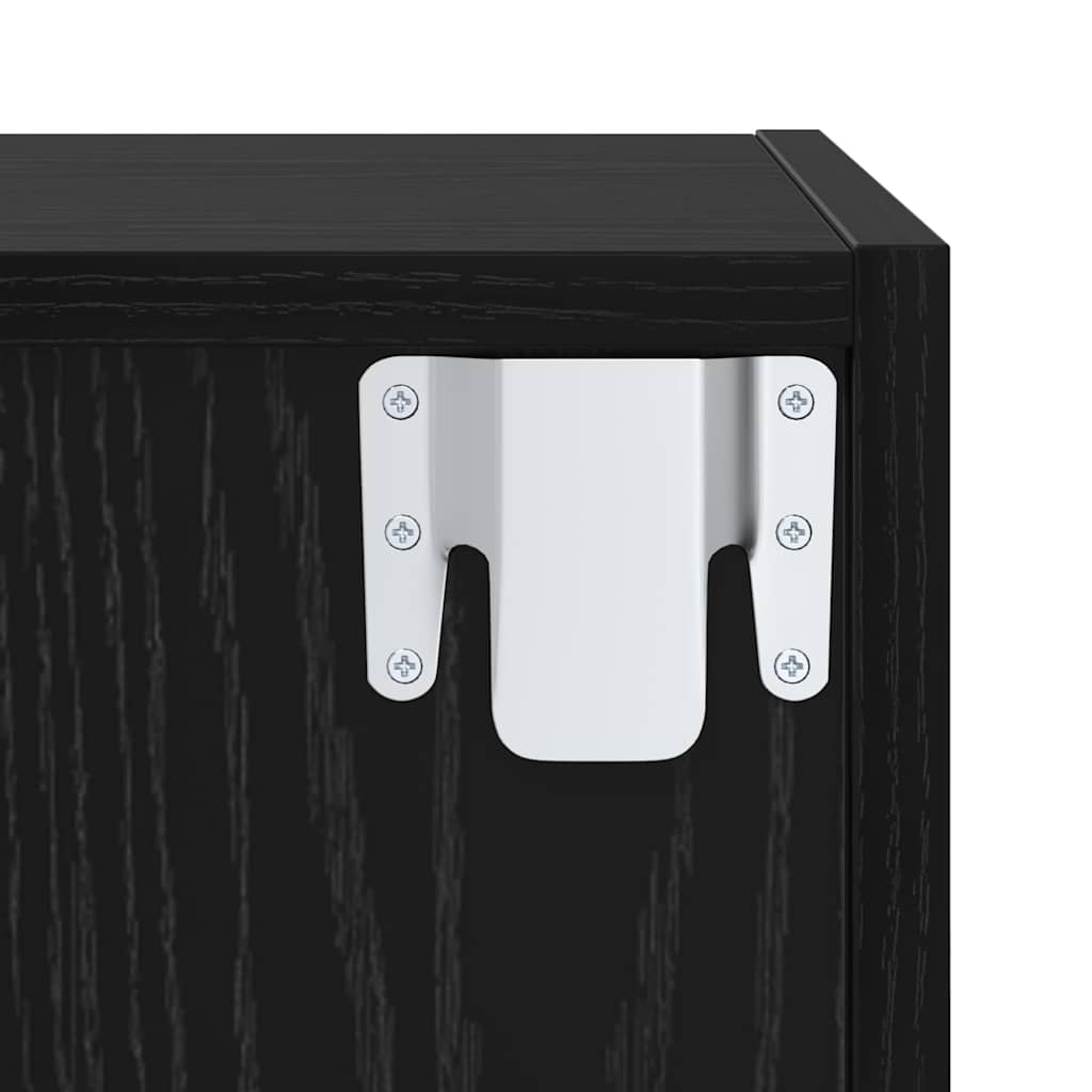 Ensemble meuble TV 4 pc Chêne noir Bois d'ingénierie