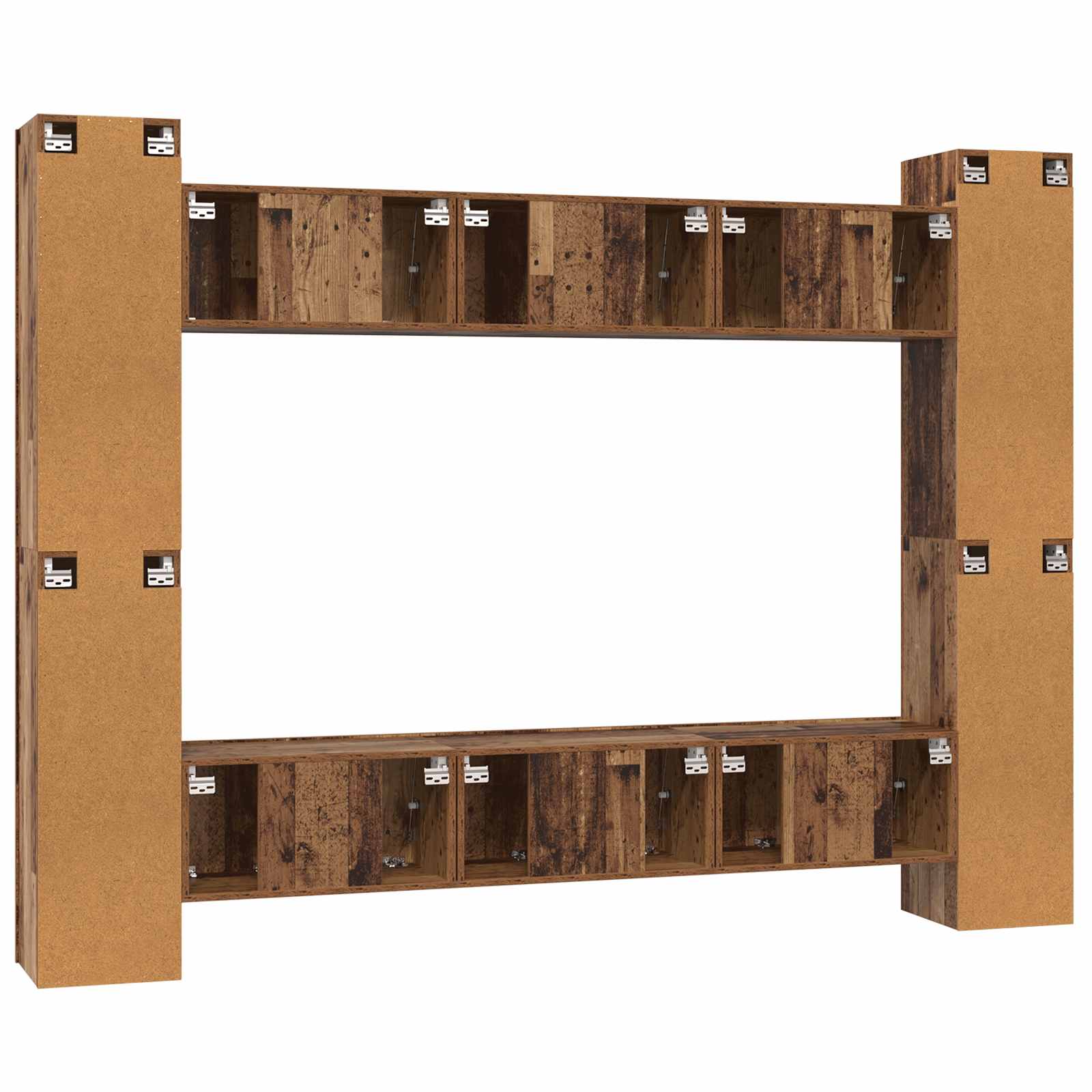 Ensemble meuble TV 10 pcs Bois Ancien 30,5 x 30 x 90 cm - XIOS