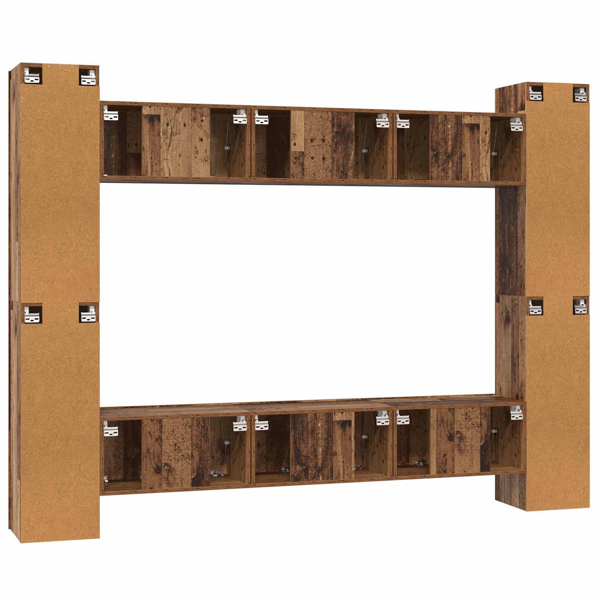 Ensemble meuble TV 10 pc Bois Ancien Bois d'ingénierie