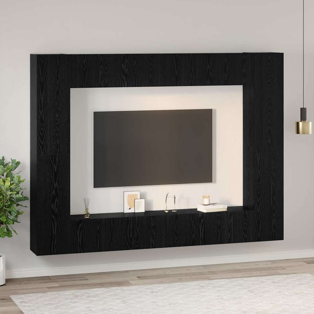 Ensemble meuble TV 10 pcs Chêne noir Moyen 30,5 x 30 x 90 cm - XIOS