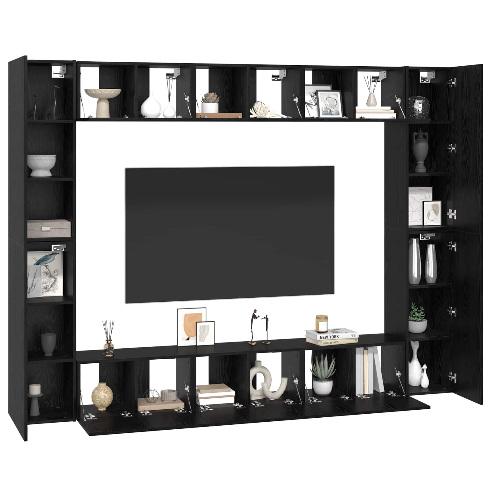Ensemble meuble TV 10 pcs Chêne noir 30,5 x 30 x 90 cm - XIOS