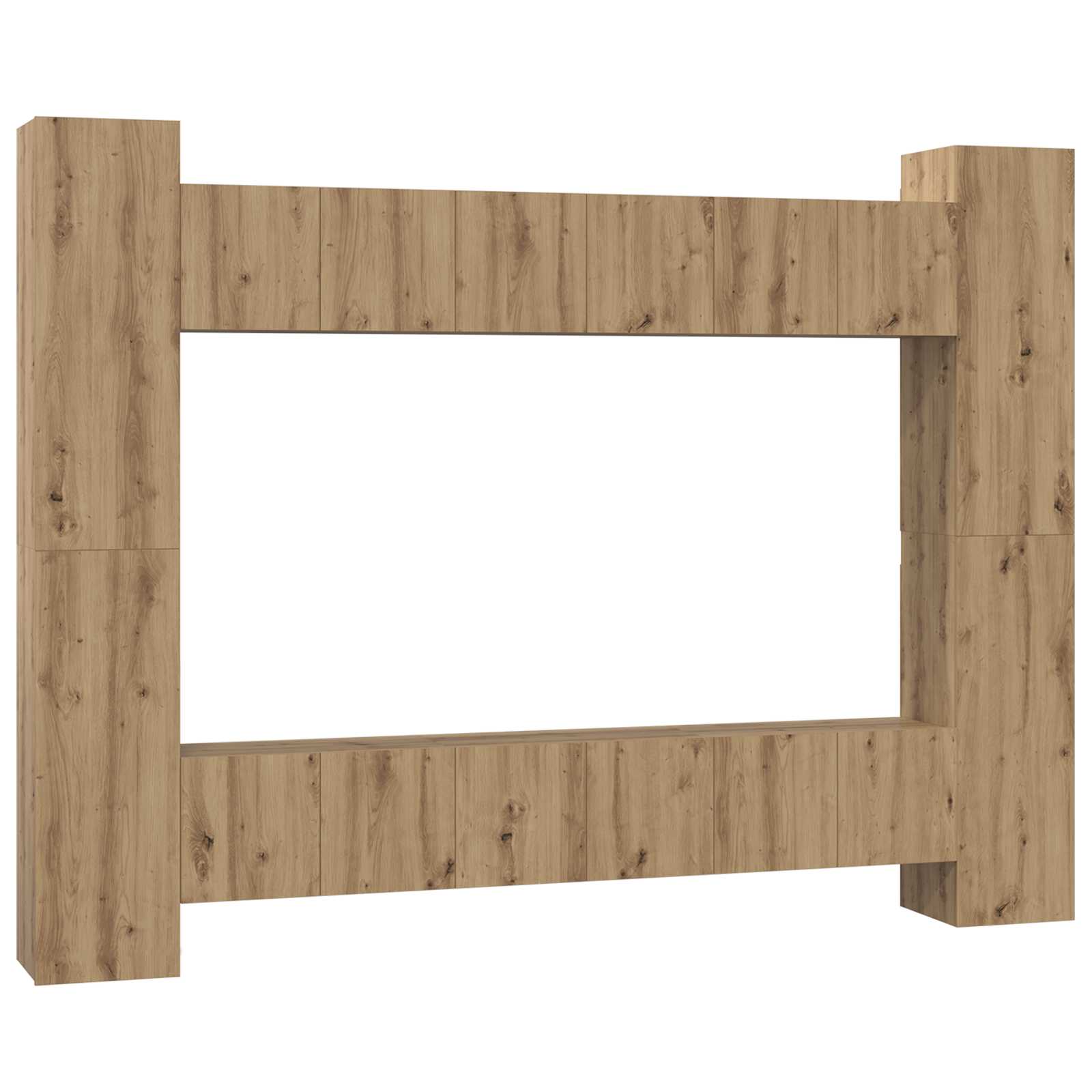 Ensemble meuble TV 10 pcs chêne artisanal 30,5 x 30 x 90 cm - XIOS