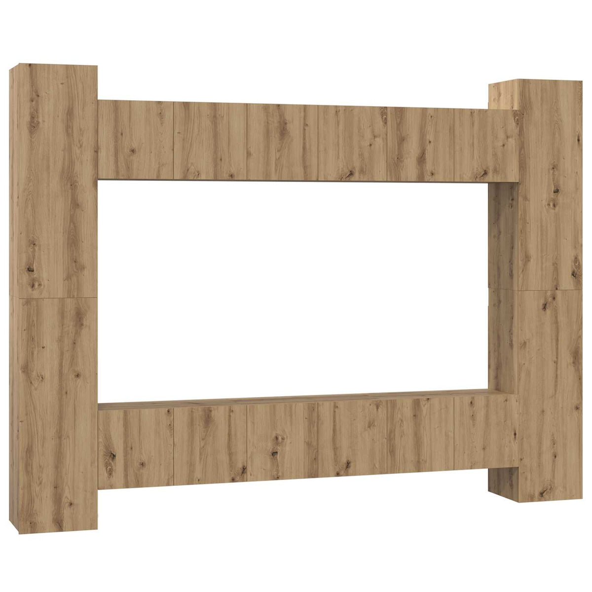 Ensemble meuble TV 10 pc Chêne artisanal Bois d'ingénierie