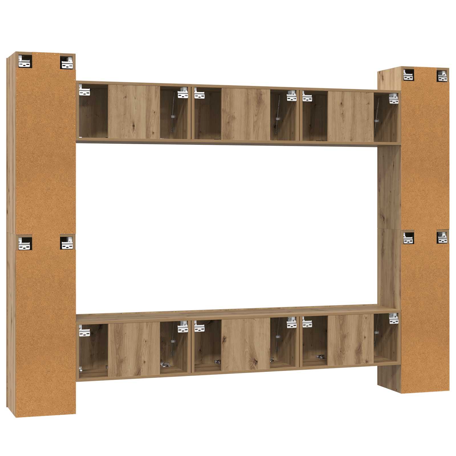 Ensemble meuble TV 10 pcs chêne artisanal 30,5 x 30 x 90 cm - XIOS