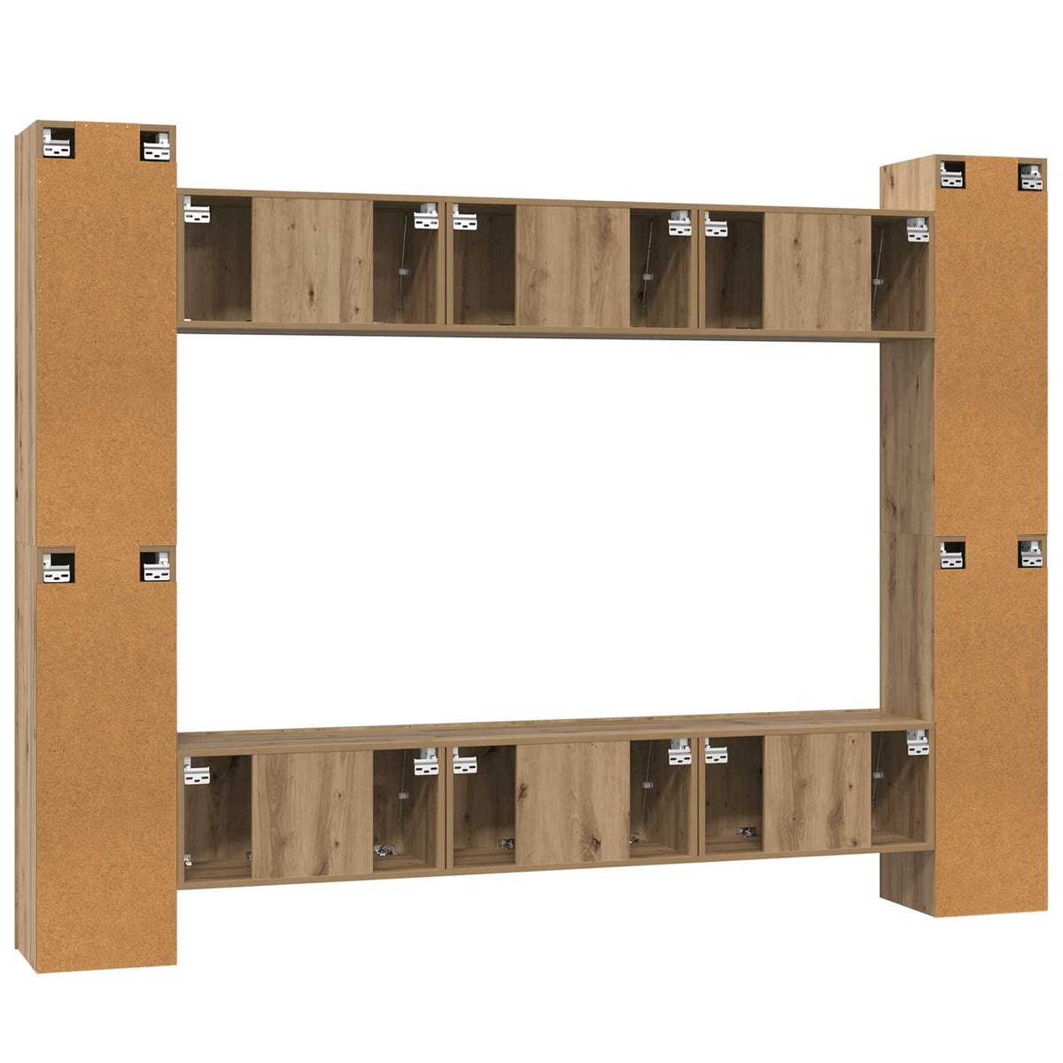 Ensemble meuble TV 10 pc Chêne artisanal Bois d'ingénierie