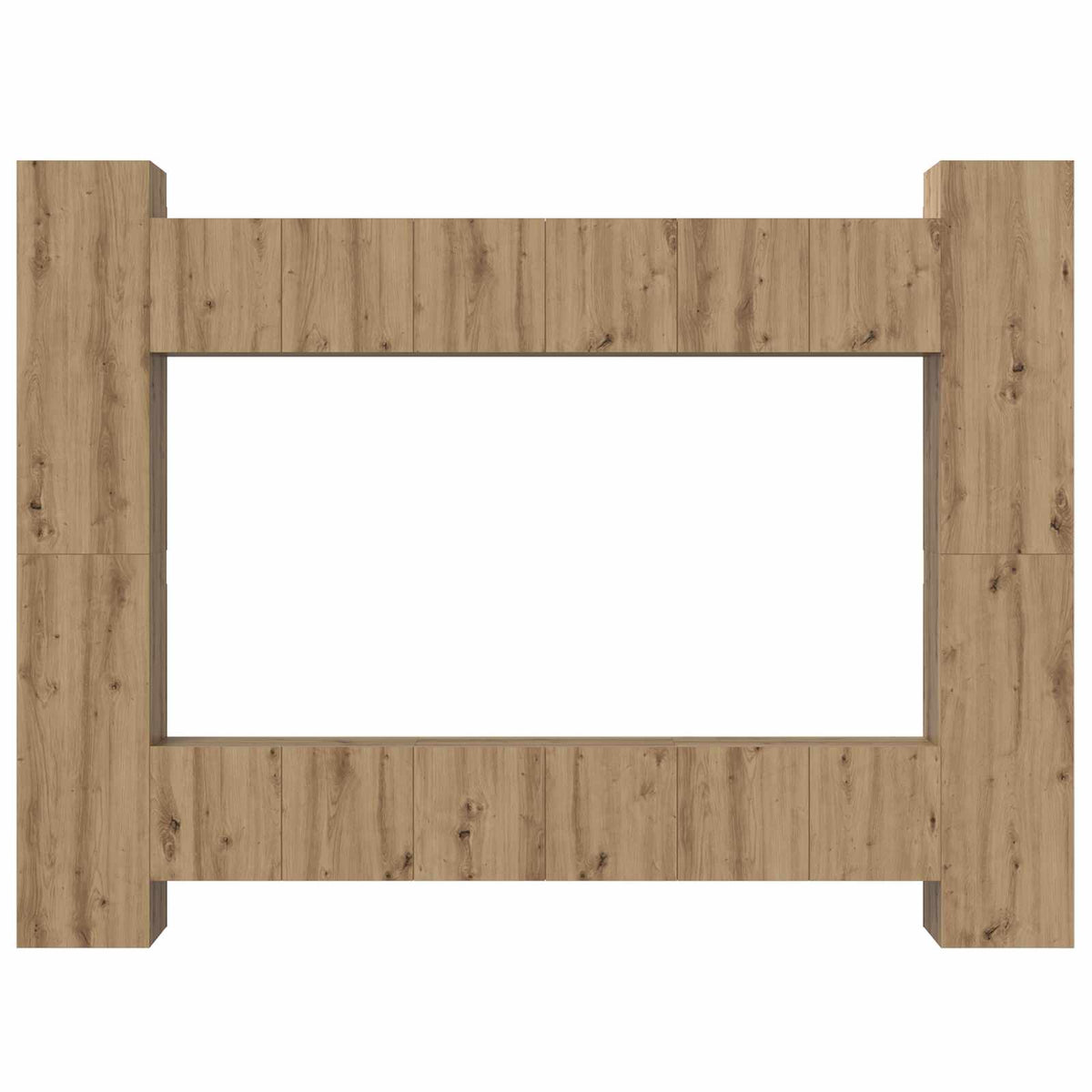 Ensemble meuble TV 10 pc Chêne artisanal Bois d'ingénierie