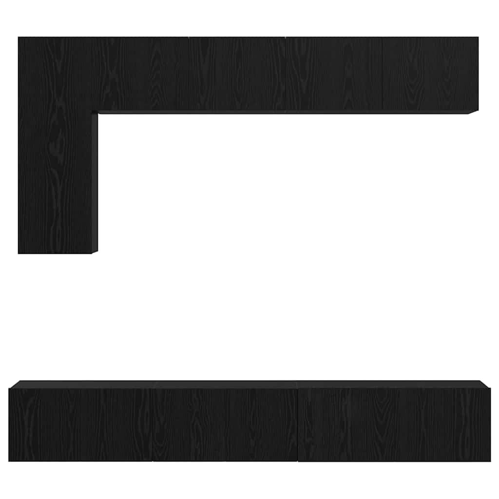 Ensemble meuble TV 6 pcs Chêne noir Bois d'ingénierie - XIOS
