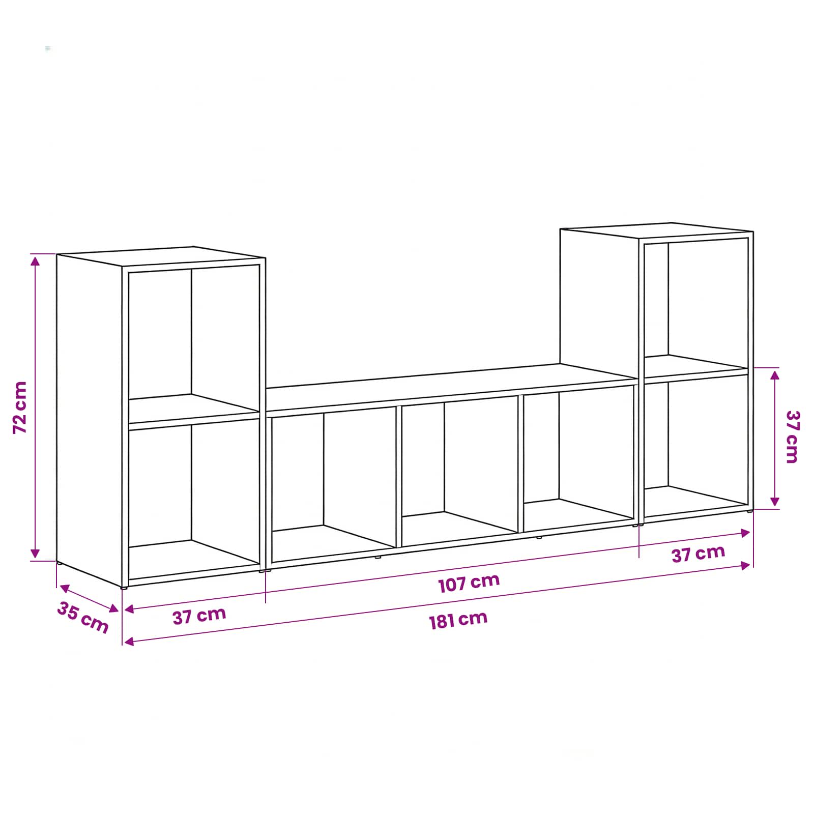 Ensemble meuble TV Montage mural 3 pcs Marron Bois d'ingénierie - XIOS
