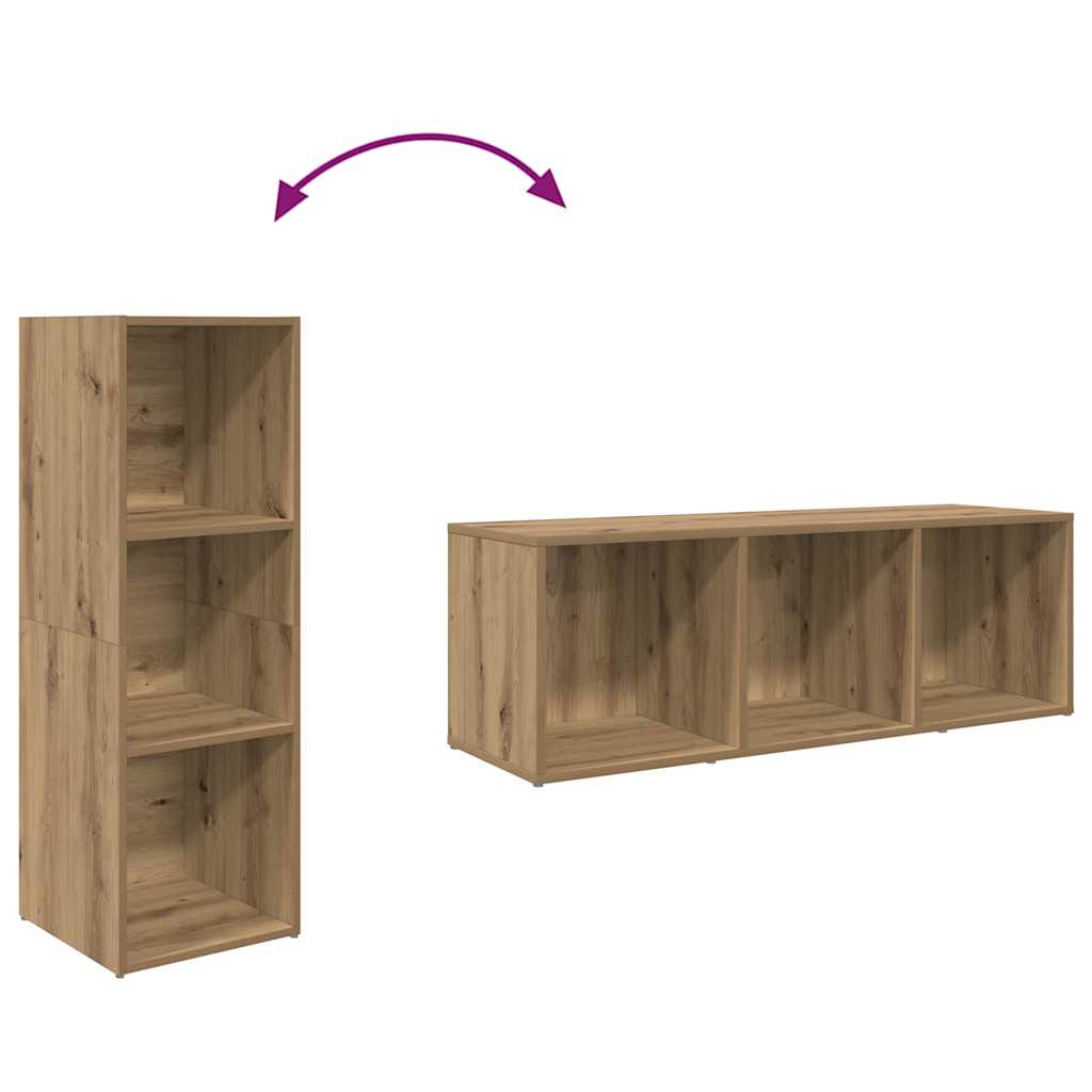 Meuble TV 3 pcs Marron 107 x 35 x 37 cm Bois d'ingénierie - XIOS
