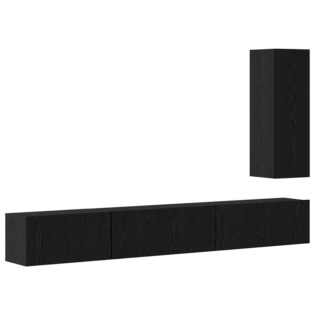Ensemble meuble TV 4 pcs Chêne noir Bois d'ingénierie - XIOS