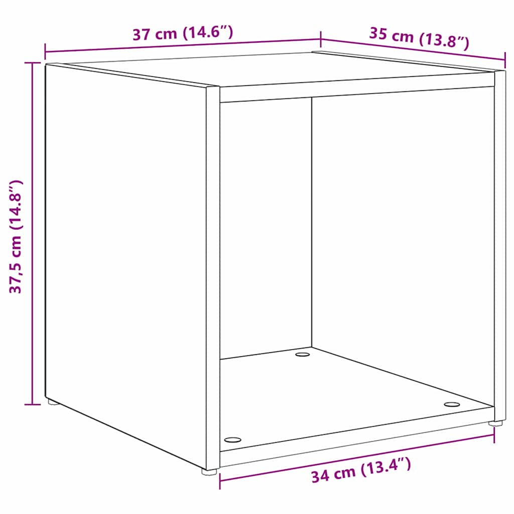 Ensemble de meubles TV 8 pcs Chêne noir 37 x 35 x 72 cm - XIOS