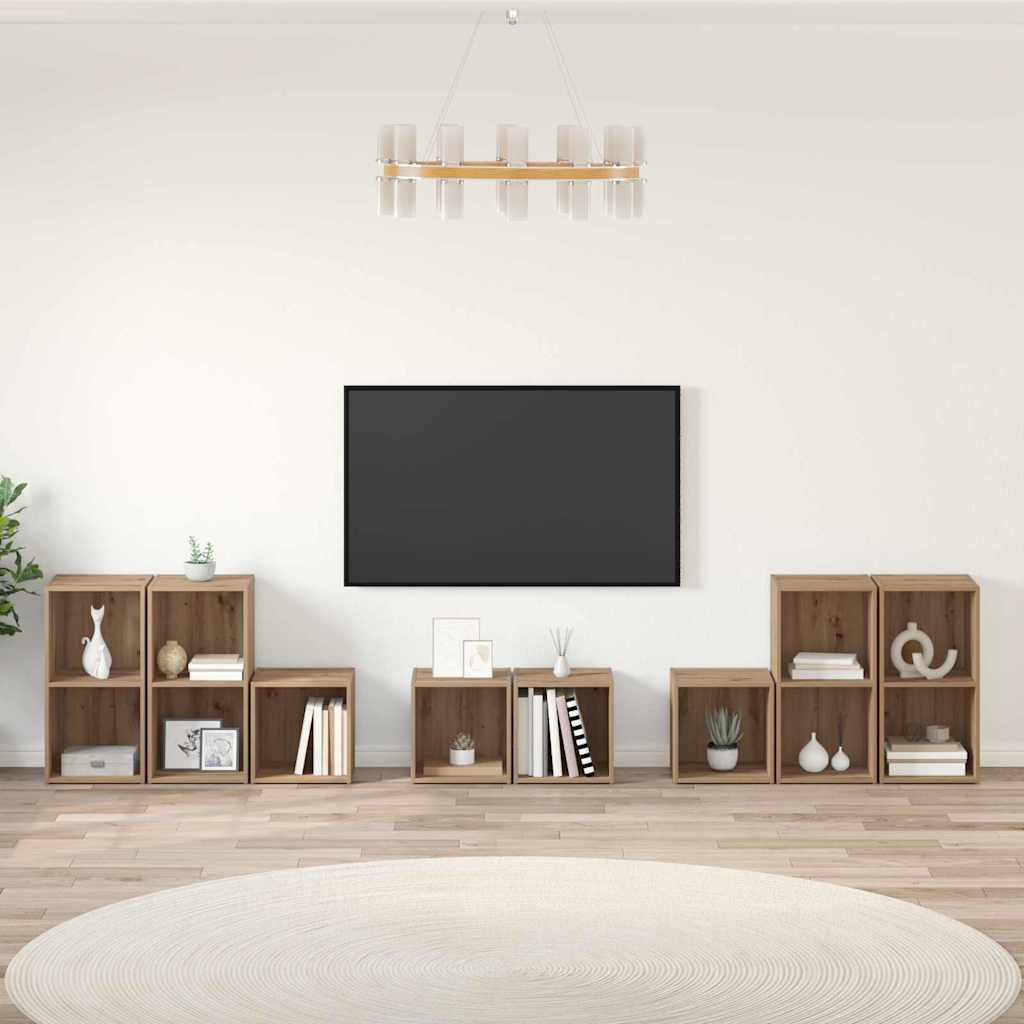 Ensemble de meubles TV 8 pcs Chêne artisanal Bois d'ingénierie - XIOS