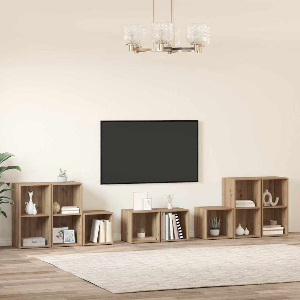 Ensemble de meubles TV 8 pcs Chêne artisanal Bois d'ingénierie - XIOS