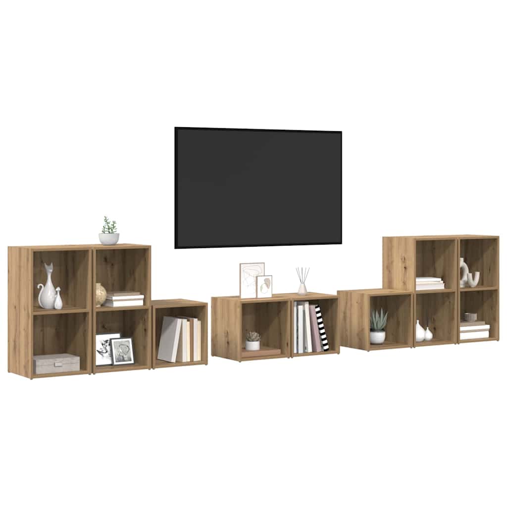 Ensemble de meubles TV 8 pcs Chêne artisanal 37 x 35 x 72 cm - XIOS