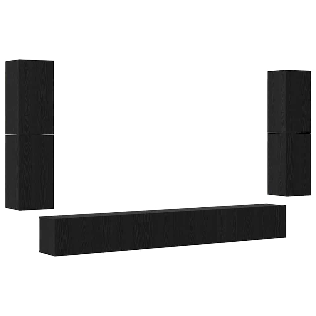 Unites TV 4 pc Chêne noir Bois d'ingénierie - XIOS