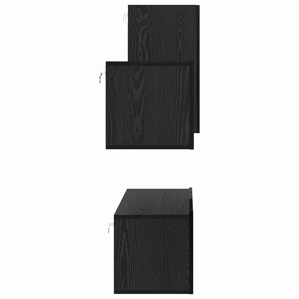 Ensemble meuble TV avec tiroir Chêne noir Bois d'ingénierie - XIOS