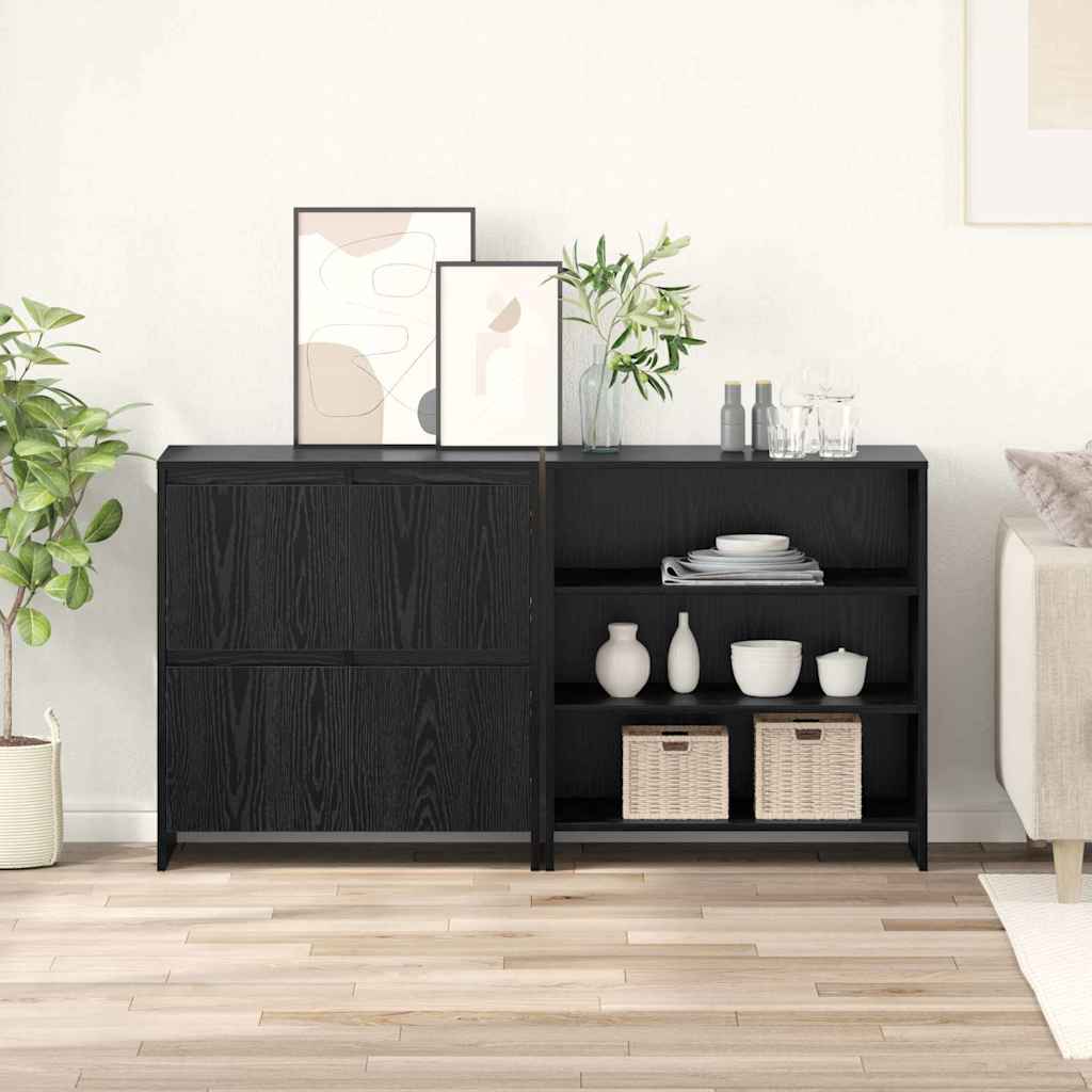 Buffets 2 pcs Chêne noir 70 x 41 x 75 cm Bois d'ingénierie - XIOS