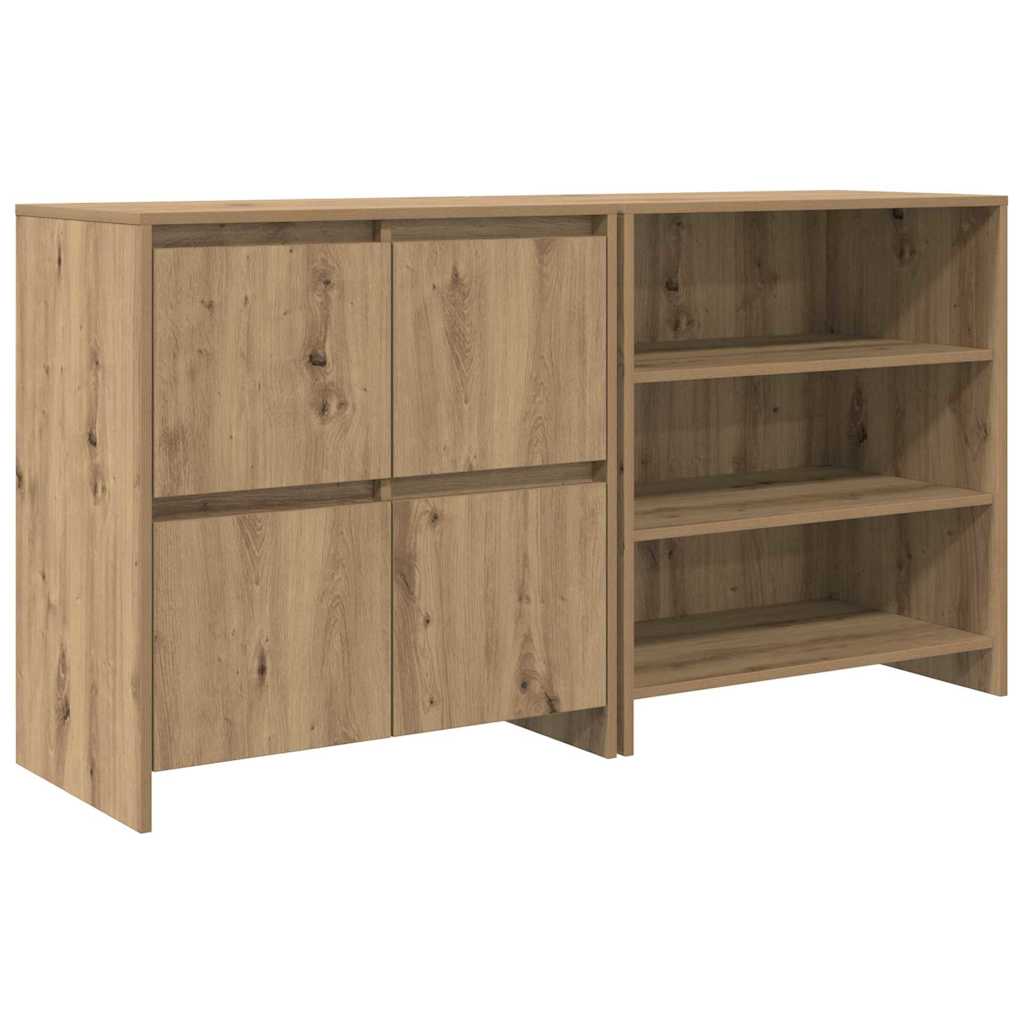Buffet 2 pcs Chêne artisanal 70 x 41 x 75 cm Bois d'ingénierie - XIOS