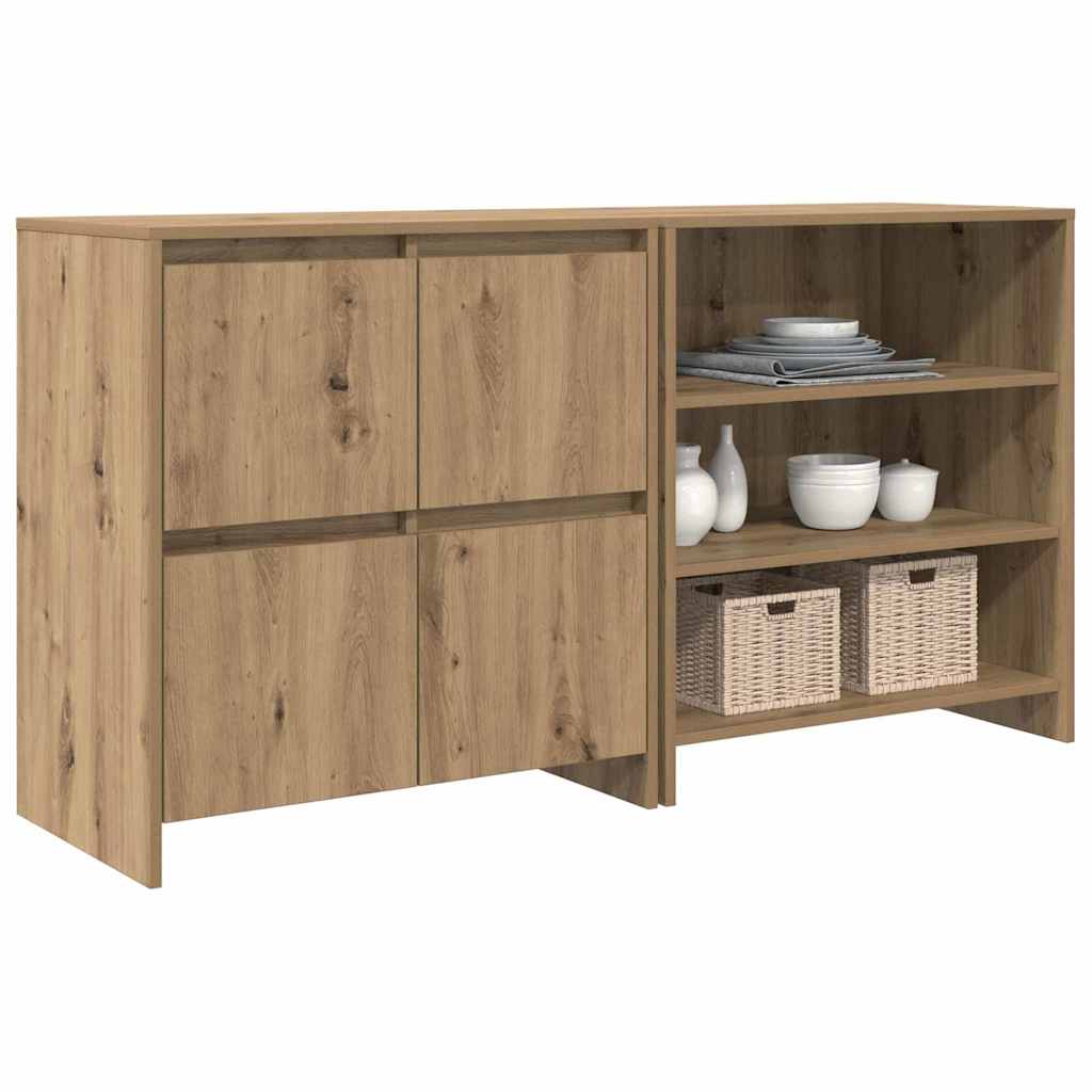 Buffet 2 pcs Chêne artisanal 70 x 41 x 75 cm Bois d'ingénierie - XIOS