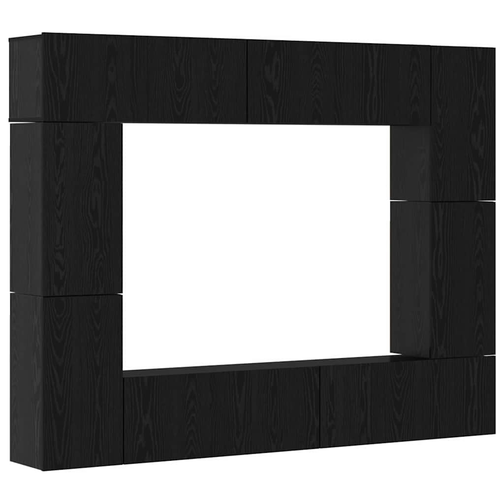 Ensemble meuble TV 8 pcs Chêne noir Bois d'ingénierie - XIOS