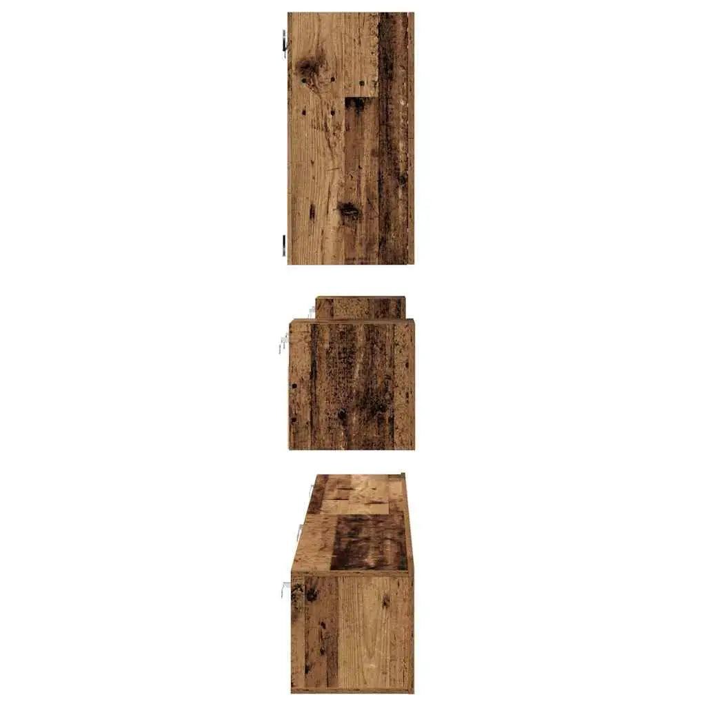 Ensemble meuble TV 8 pc Bois Ancien Bois d’ingénierie - XIOS