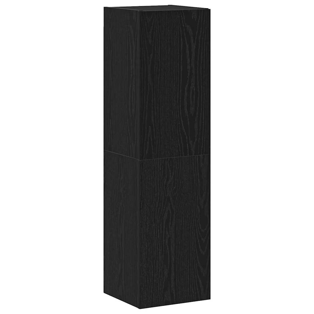 Ensemble meuble TV 4 pc Chêne noir Bois d'ingénierie