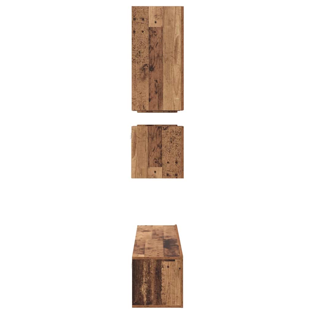 Ensemble meuble TV 8 pcs Bois Ancien Bois d'ingénierie - XIOS