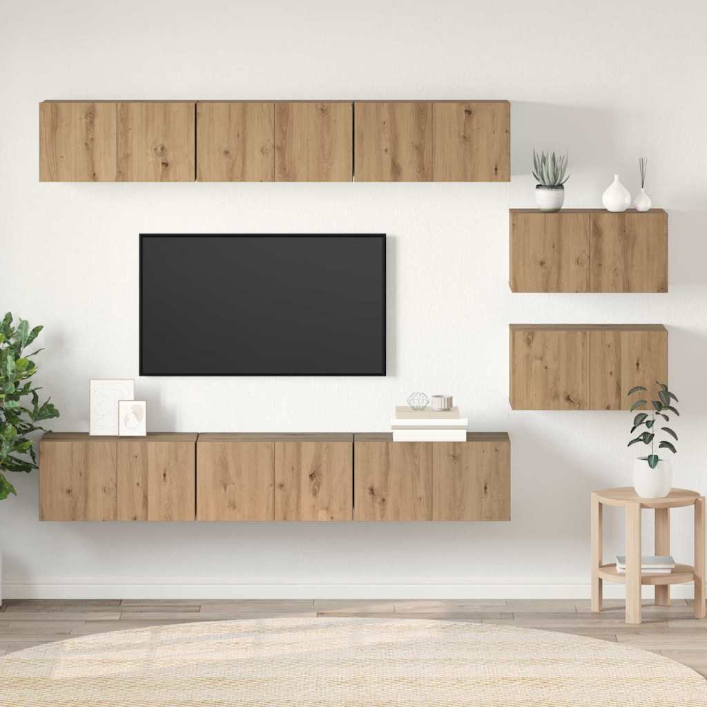 Ensemble meuble TV Chêne artisanal Bois d'ingénierie - XIOS