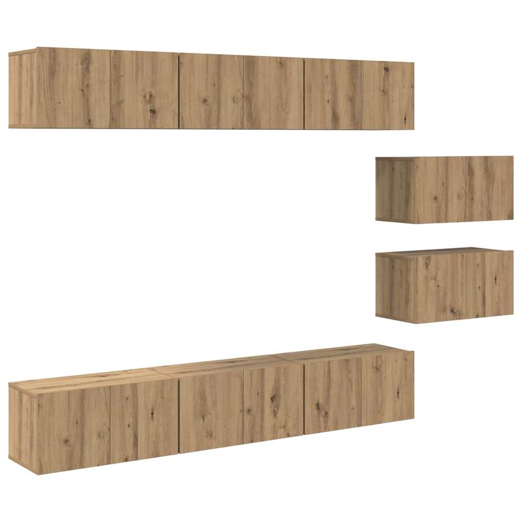 Ensemble meuble TV Chêne artisanal Bois d'ingénierie - XIOS