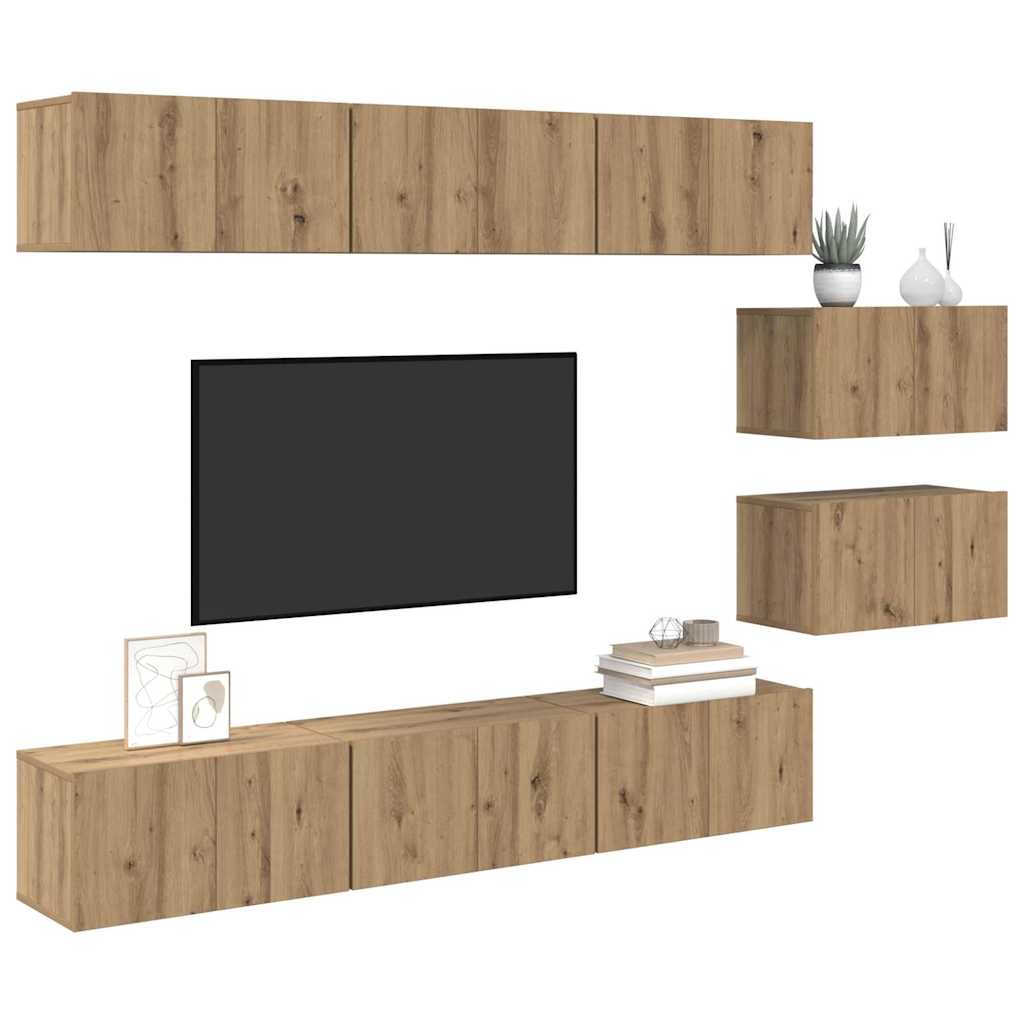 Ensemble meuble TV Chêne artisanal Bois d'ingénierie - XIOS