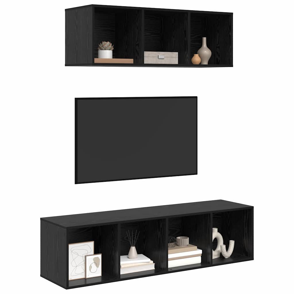 Ensemble de meubles TV 2 pcs Chêne noir Bois d'ingénierie - XIOS
