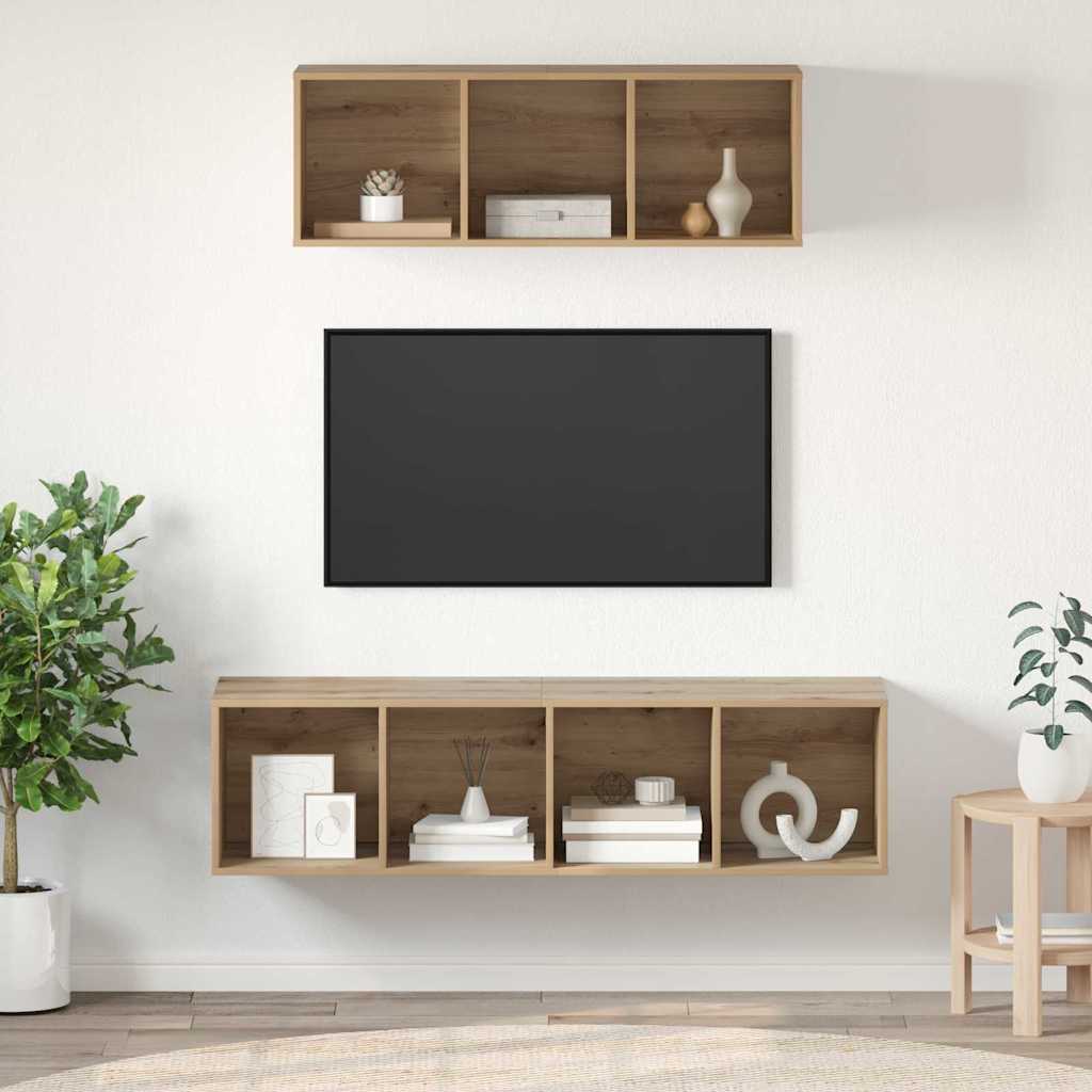 Ensemble de meubles TV 2 pcs chêne artisanal Bois d'ingénierie - XIOS