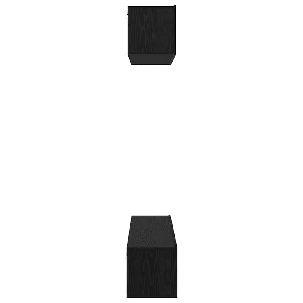 Ensemble meuble TV 4 pc Chêne noir Bois d'ingénierie