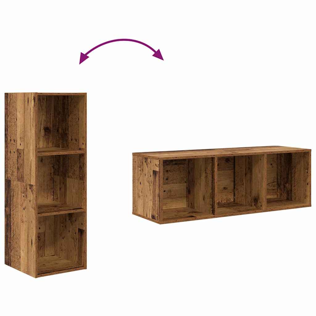 Ensemble meuble TV 3 pcs Bois Ancien Bois d'ingénierie - XIOS