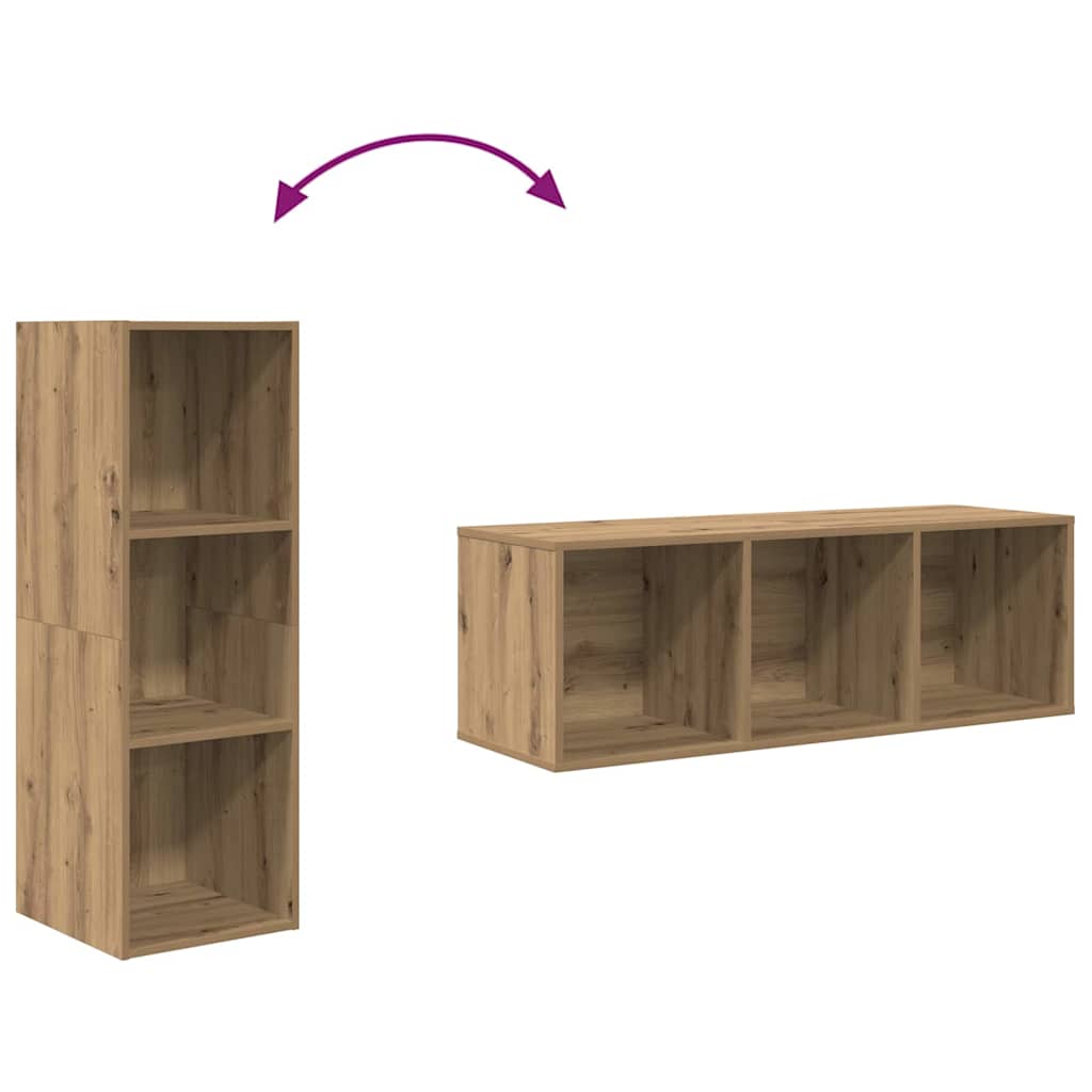 Ensemble meuble TV 3 pcs Chêne artisanal Bois d'ingénierie - XIOS