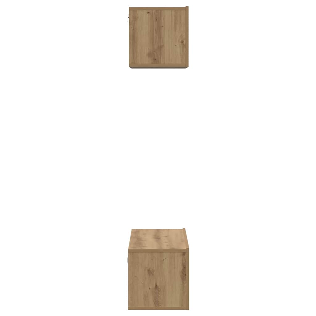 Ensemble meuble TV 2 pcs Chêne artisanal Bois d'ingénierie - XIOS