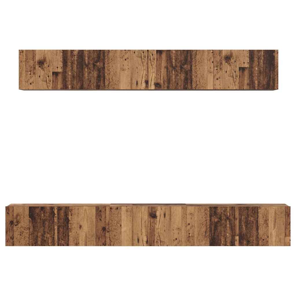 Ensemble meuble TV 5 pc Bois Ancien Bois d'ingénierie