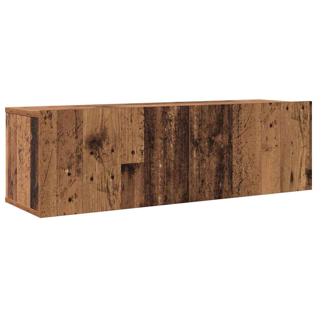 Unites TV Montage mural 4 pcs Bois Ancien Bois d'ingénierie - XIOS