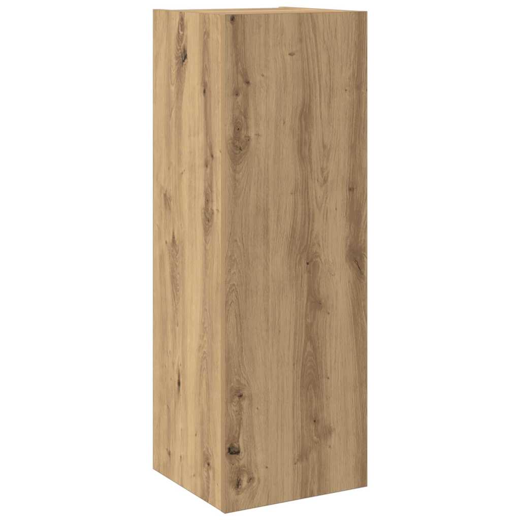 Unites TV Montage mural 4 pcs Chêne artisanal Bois d'ingénierie - XIOS