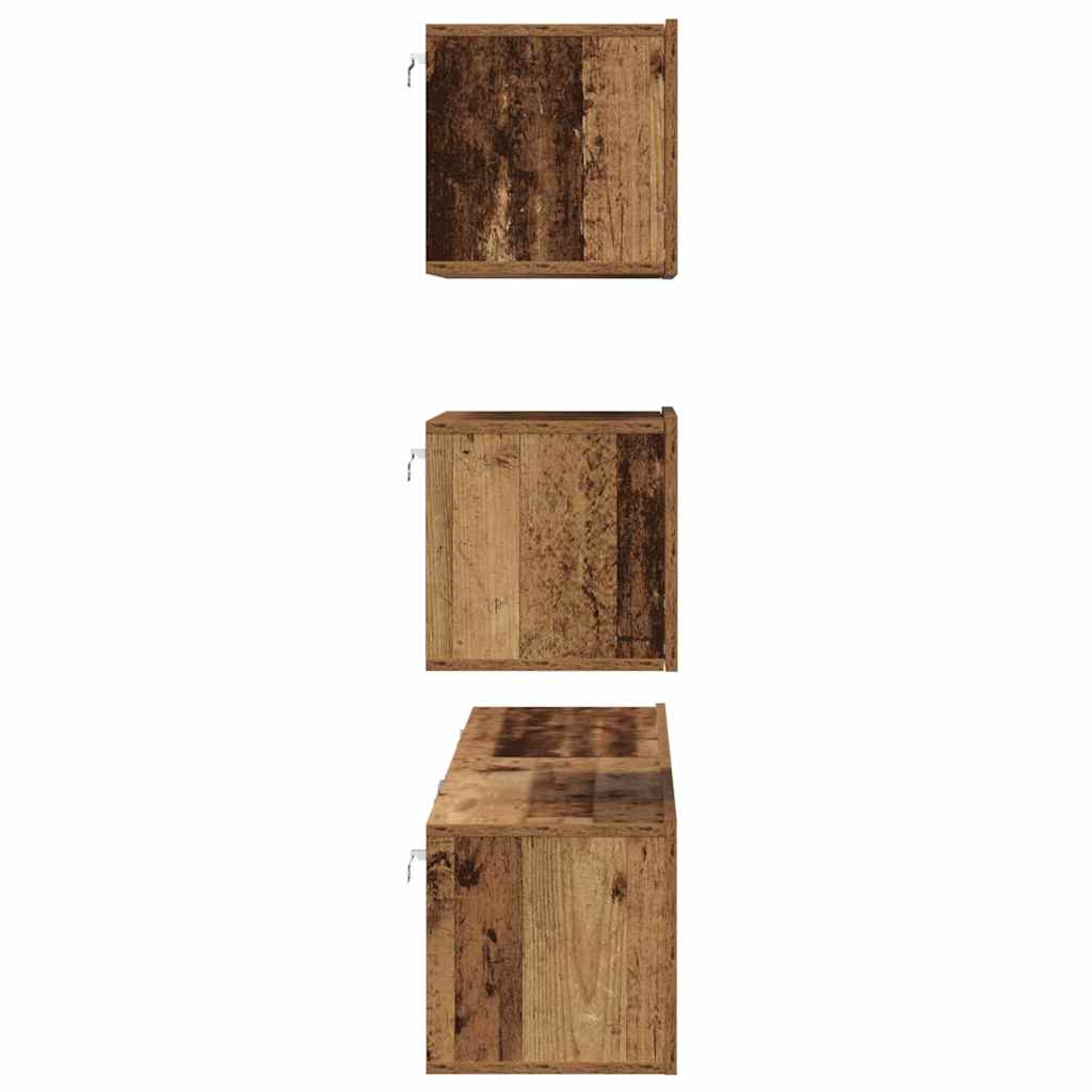 Ensemble meuble TV 4 pc Bois ancien Bois d'ingénierie