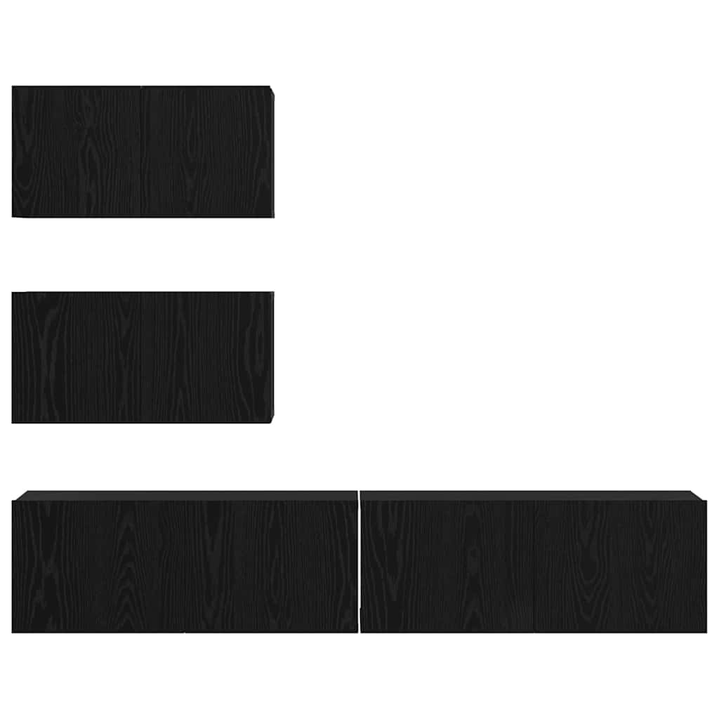 Ensemble meuble TV 4 pcs Chêne noir Bois d'ingénierie - XIOS