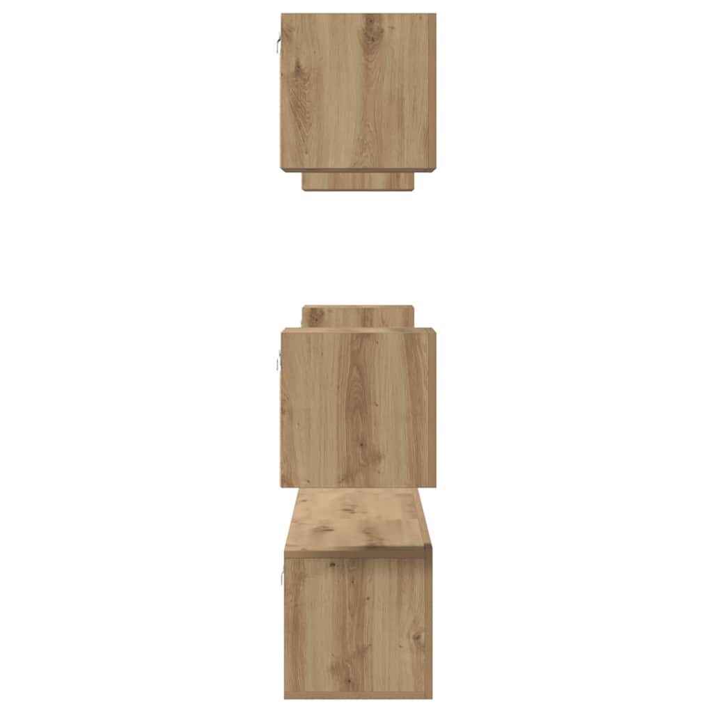 Ensemble meuble TV 7 pc Chêne artisanal Bois d'ingénierie
