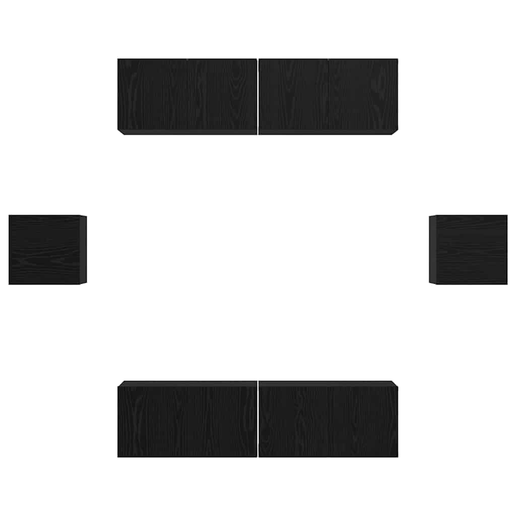 Ensemble meuble TV 6 pcs Chêne noir Bois d'ingénierie - XIOS