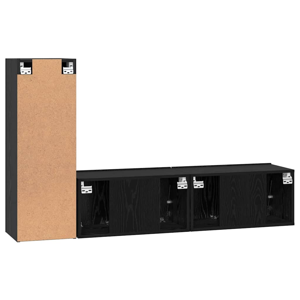 Ensemble meuble TV 3 pcs Chêne noir 60 x 30 x 30 cm - XIOS