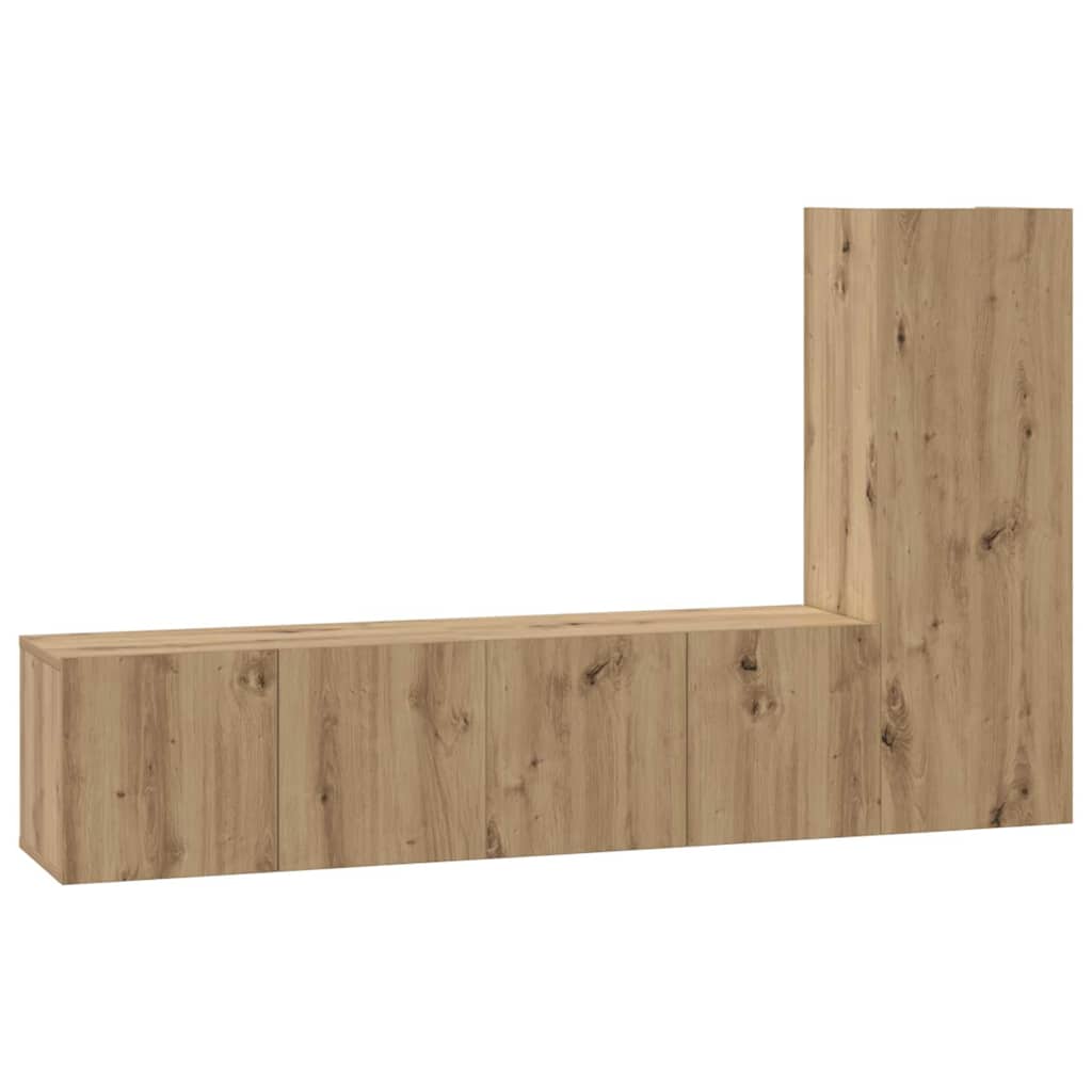 Ensemble meuble TV 3 pcs Chêne artisanal Bois d'ingénierie - XIOS
