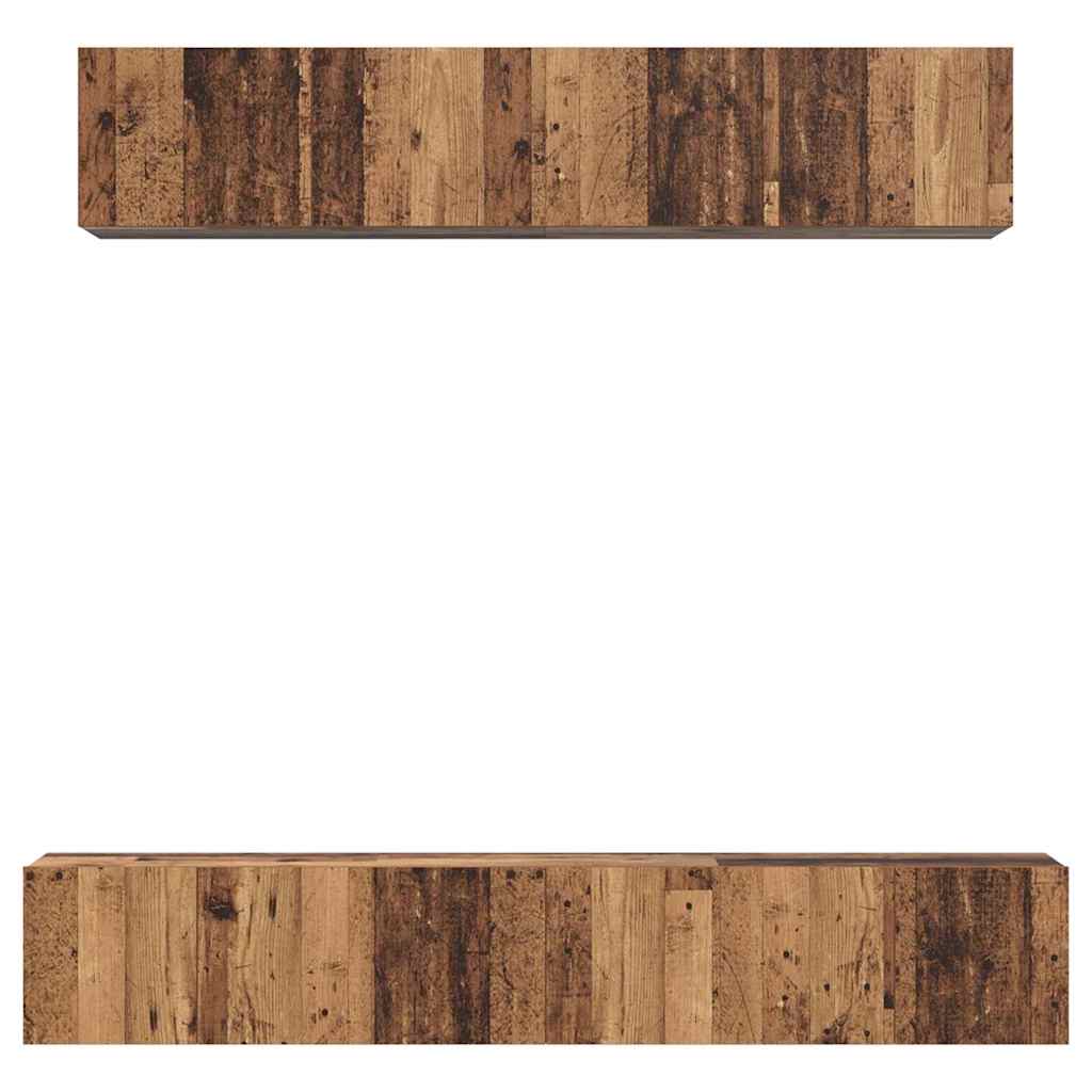 Ensemble meuble TV 5 pc Bois Ancien Bois d'ingénierie