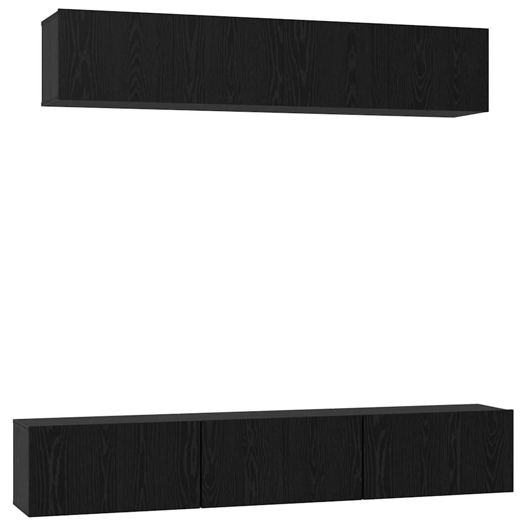 Ensemble meuble TV 5 pcs Chêne noir Bois d'ingénierie - XIOS