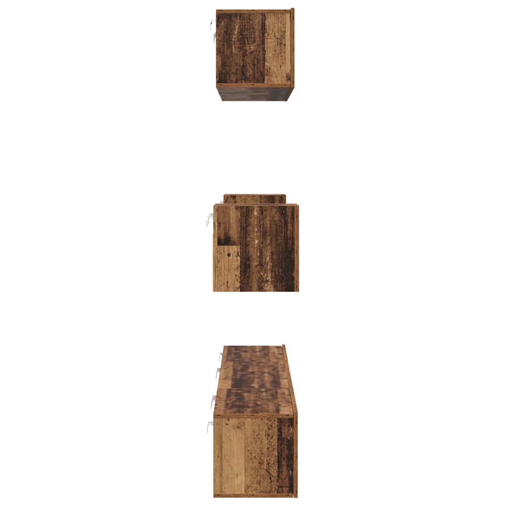 Ensemble meuble TV 7 pcs Bois Ancien Bois d'ingénierie - XIOS