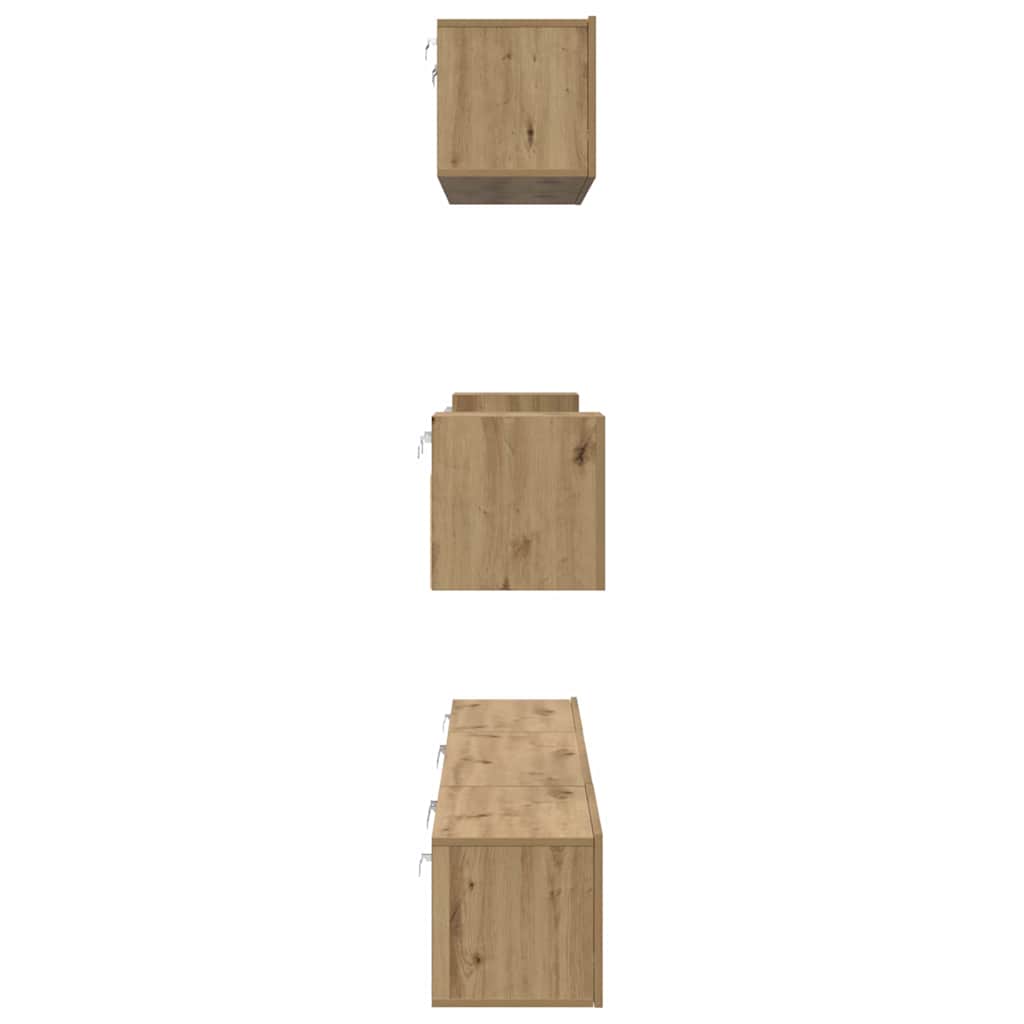 Ensemble meuble TV 7 pcs Chêne artisanal Bois d'ingénierie - XIOS